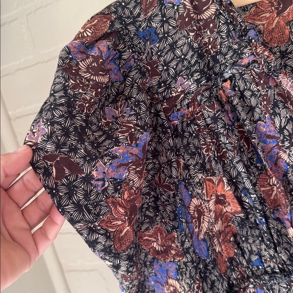 Ulla Johnson Julie Dress floral puff shoulder long sleeve cotton viscose 12 sz - Picture 8 of 8